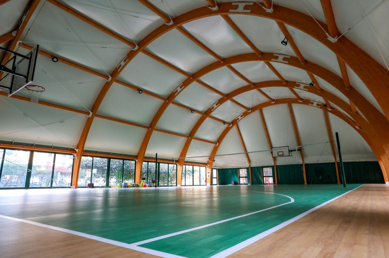 Il campo coperto principale a BBS