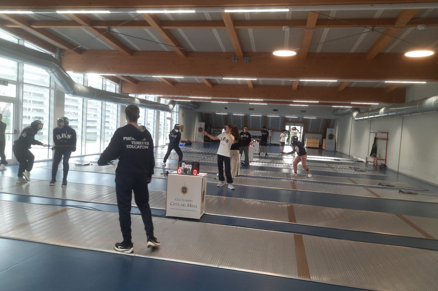 La sala di scherma usata dagli studenti BBS
